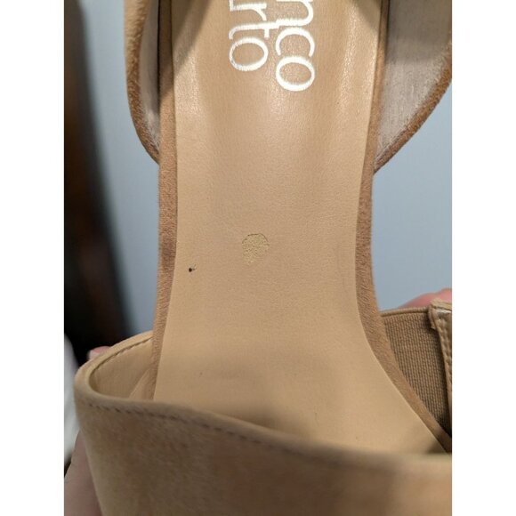 Franco Sarto Womens 7.5 nude suede leather slip on pointed toe flat shoe ARIA - Picture 8 of 8